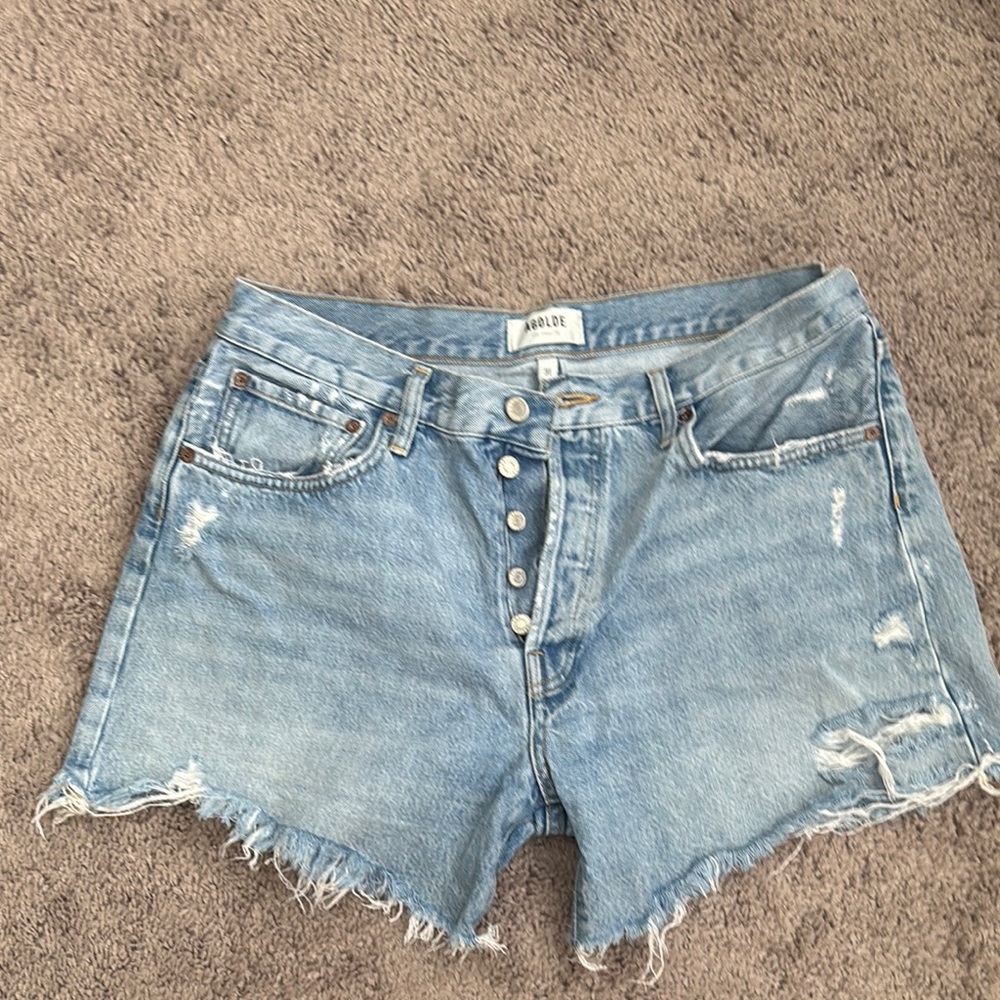 Agolde Parker Long Denim Shorts